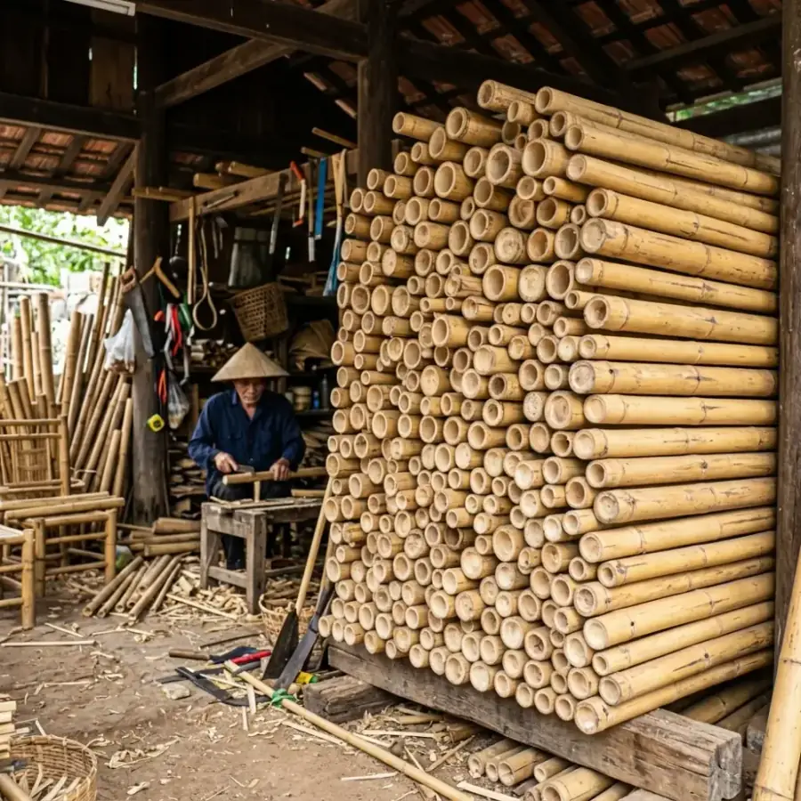 Workshop Chế Tác Tre Taboo Bamboo Hội An: Nghệ Nhân Võ Tấn Tân & Kỹ Thuật Làm Xe Đạp Tre