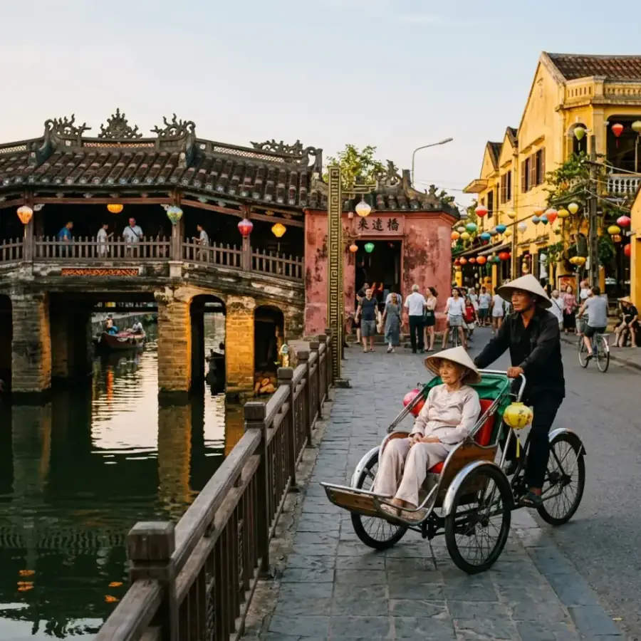 Đi Xích Lô Hội An: Bảng Giá 2026, Lộ Trình Tham Quan Phố Cổ & Cách Kết Hợp Xe Đưa Đón