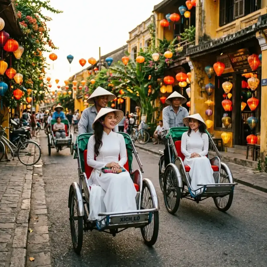 Nét đẹp trang nghiêm uy nghi trước cổng Hội quán Phúc Kiến Hội An