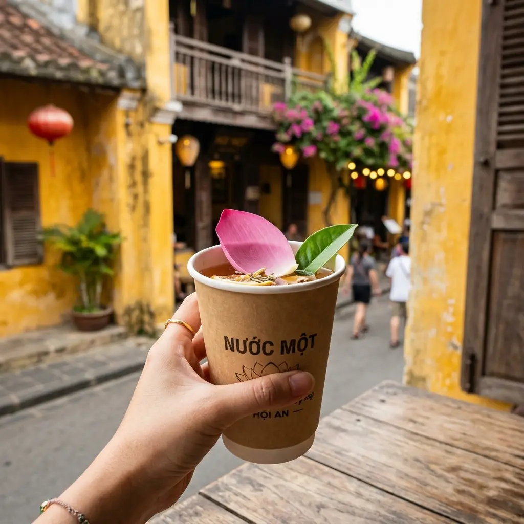 Nước Mót Hội An & Top 4 Quán Trà Thảo Mộc Thanh Mát Phố Cổ: Cánh Sen Hồng & Vị Thuốc Nam