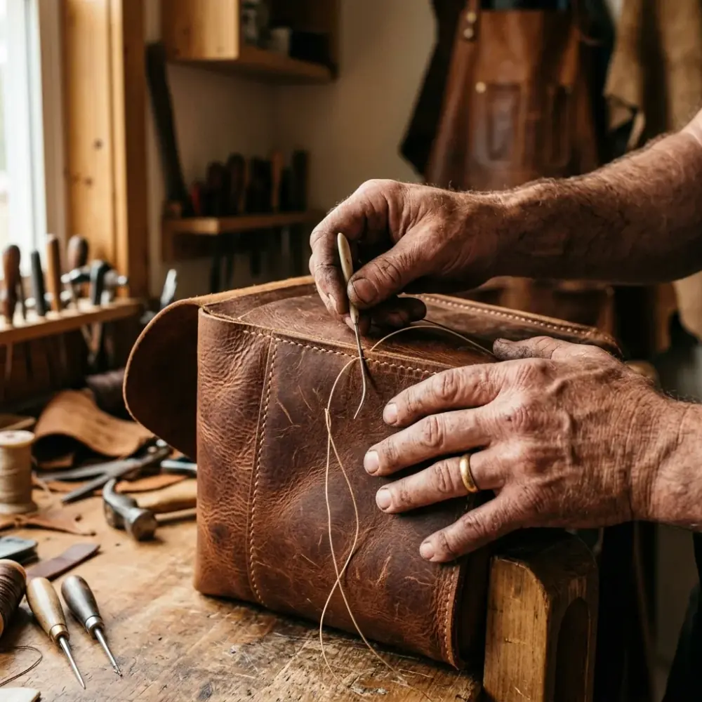 Top 4 Xưởng Đồ Da Thủ Công Hội An: Workshop Tự Tay Cắt May Ví Da Bò & Dập Tên Khắc Chữ Cá Nhân