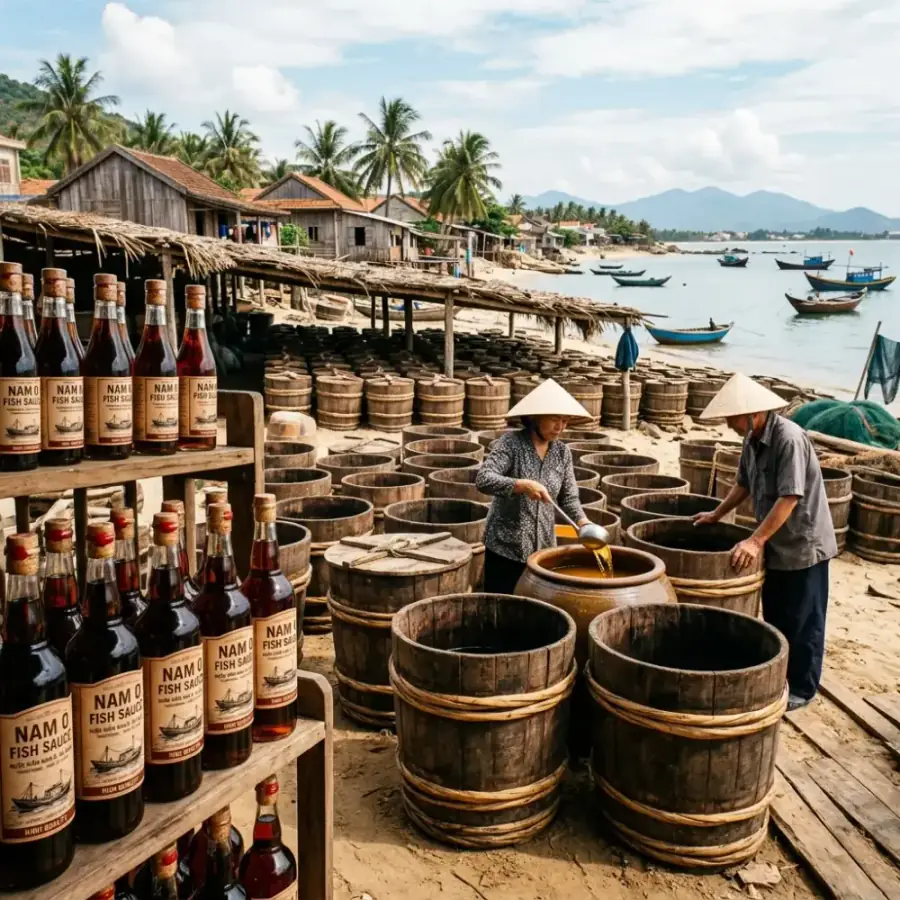 Làng Nghề Nước Mắm Nam Ô Đà Nẵng: Di Sản Quốc Gia Cá Cơm Than & Nghệ Thuật Ủ Chượp Chum Sành