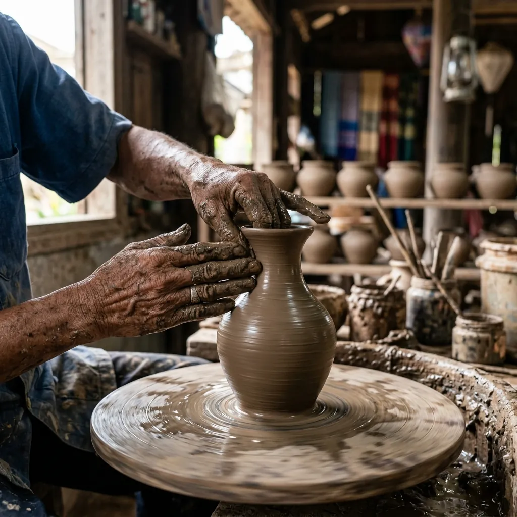 Workshop Làm Gốm Thanh Hà Hội An: Tự Tay Chuốt Bàn Xoay, Tạo Hình Con Thổi & Nung Gốm Đất Đỏ