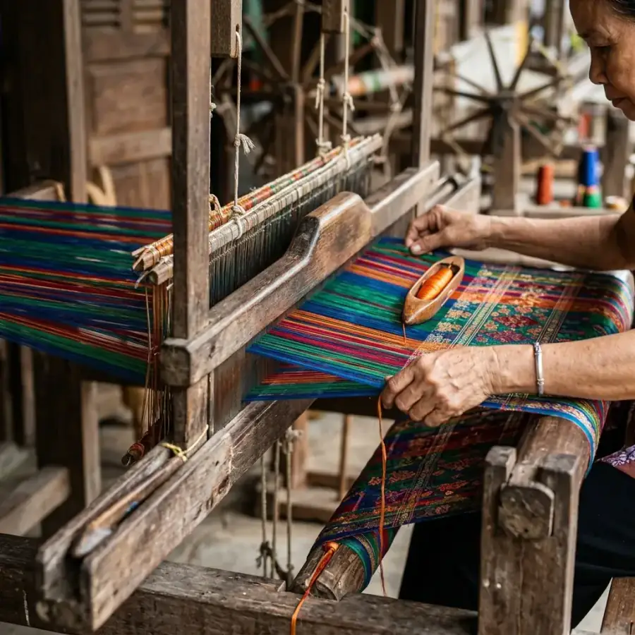Khám Phá Làng Lụa Hội An: Trải Nghiệm Nuôi Tằm Ươm Tơ, Khung Cửi Cổ & Workshop Nhuộm Vải Tự Nhiên