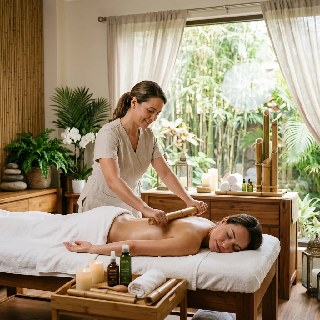 Liệu pháp massage bằng ống tre tự nhiên độc đáo mang lại sự thư giãn sâu