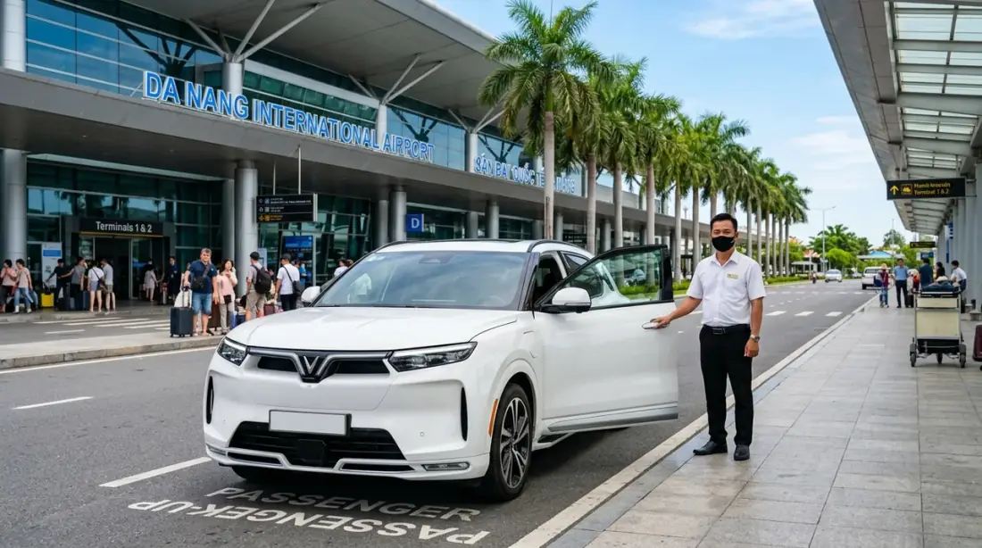 Xe Điện VinFast Sân Bay Đà Nẵng Đi Hội An: Trải Nghiệm Êm Ái, Không Mùi Xăng, Giá Trọn Gói 250K
