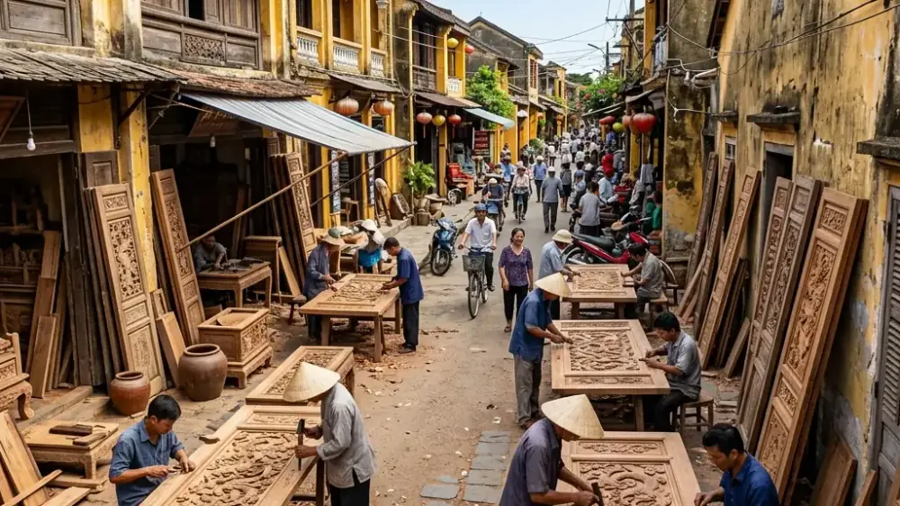 Làng Mộc Kim Bồng Hội An: Khám Phá Làng Nghề 500 Năm & Dịch Vụ Xe Du Lịch Tham Quan Trọn Gói
