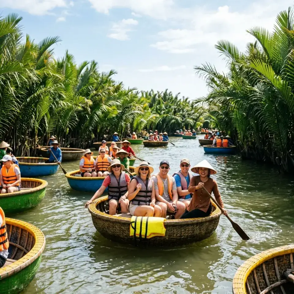 Xe Sân Bay Đà Nẵng Đi Thẳng Rừng Dừa Bảy Mẫu & Cảng Cửa Đại Đi Cù Lao Chàm